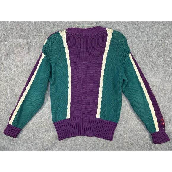 Vtg Milano Design Group Women’s Cable Knit Cardigan Sweater M - Picture 8 of 14